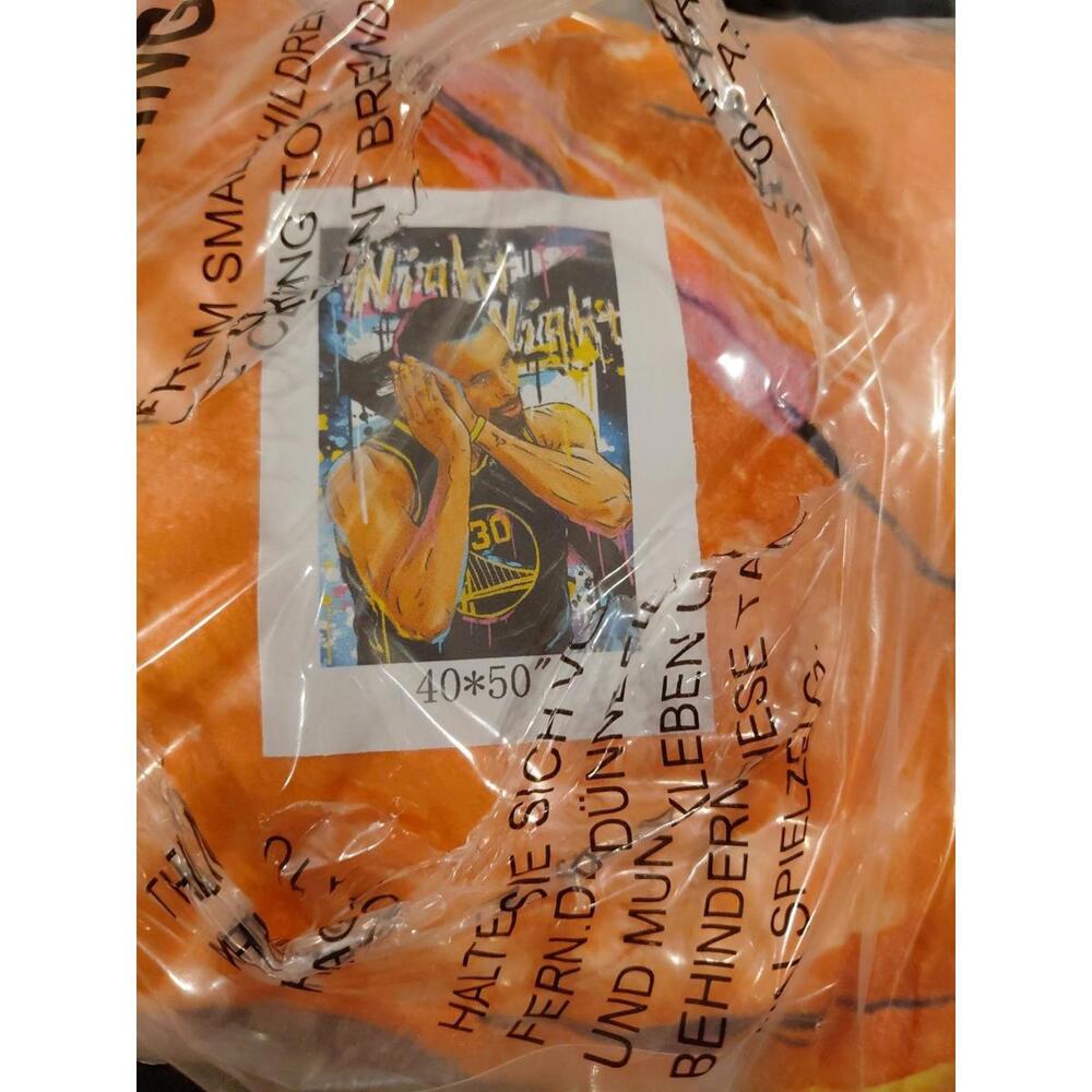 Stephan Curry Blanket golden state warriors night soft poly fleece 40x50 NEW